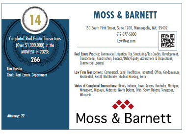 Moss & Barnett listing in Midwest RE News Best of the Best