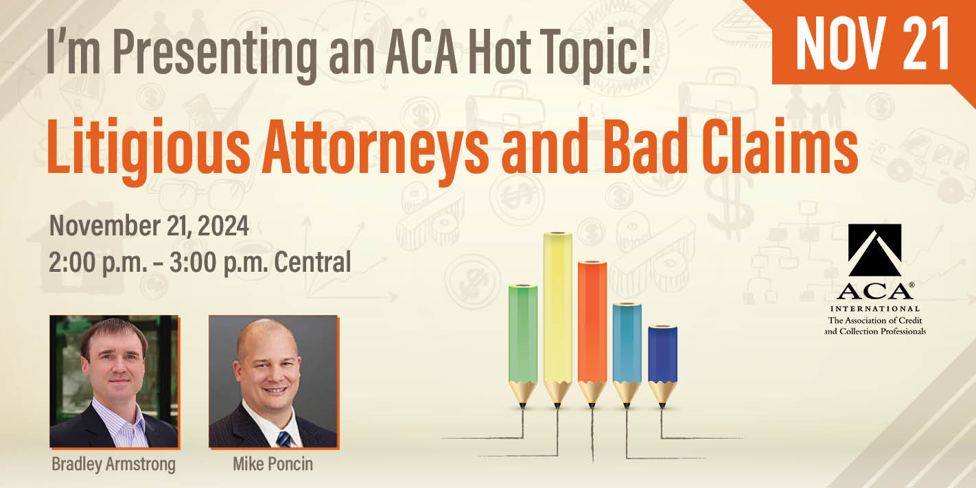 ACA Hot Topic Webinar: Litigious Attorneys and Bad Claims Graphic