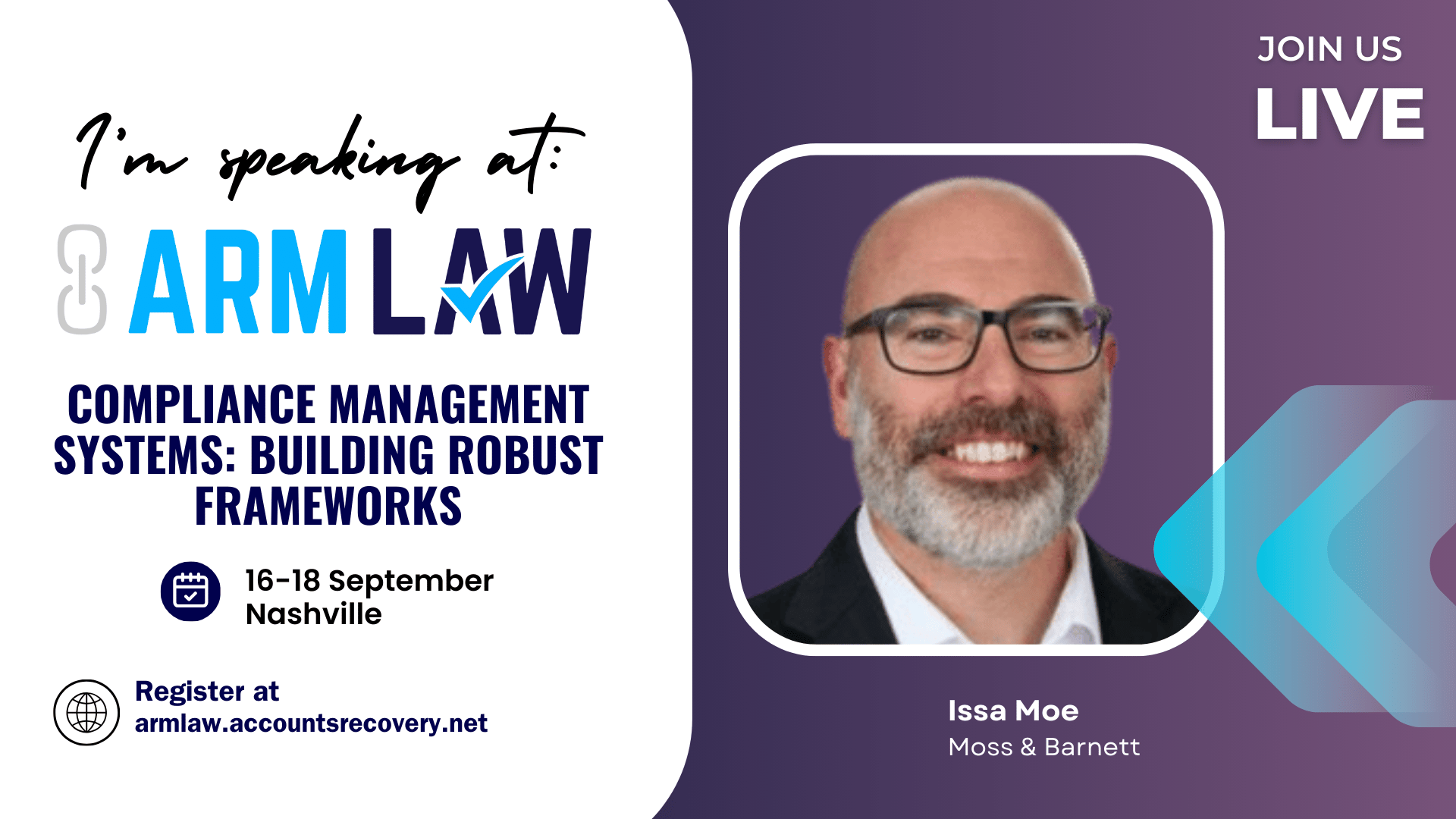 Issa Moe to present at ARMLaw